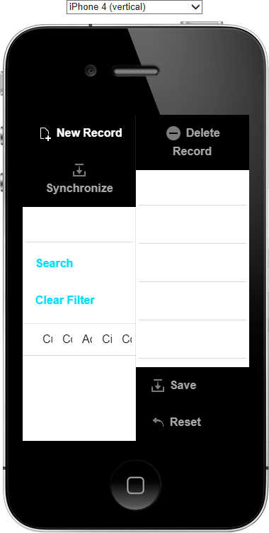 Previewing with the mobile device emulator.